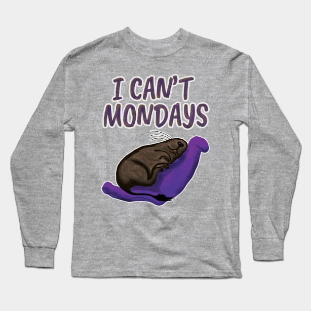 Degu - I can't mondays Long Sleeve T-Shirt by Mystical_Illusion